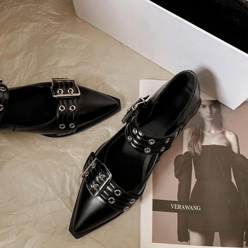 Fashion Women's Sandals Designer Luxury Women Shoes Buckle Fashion Ladies Flats Shoes Mules Slingback Pointed Toe Casual Platform Sandal