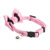 1PC Cute Pet Suede Bow Tie Collar with Bell Breakaway Adjustable Solid Color Safety Collar for Kitten Puppy