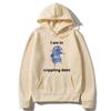 I Am In Crippling Debt Hoodie Cute and Fun Mouse Print Hoodie Long Sleeve Fashion Women's Street Wear Warm Sweatshirt
