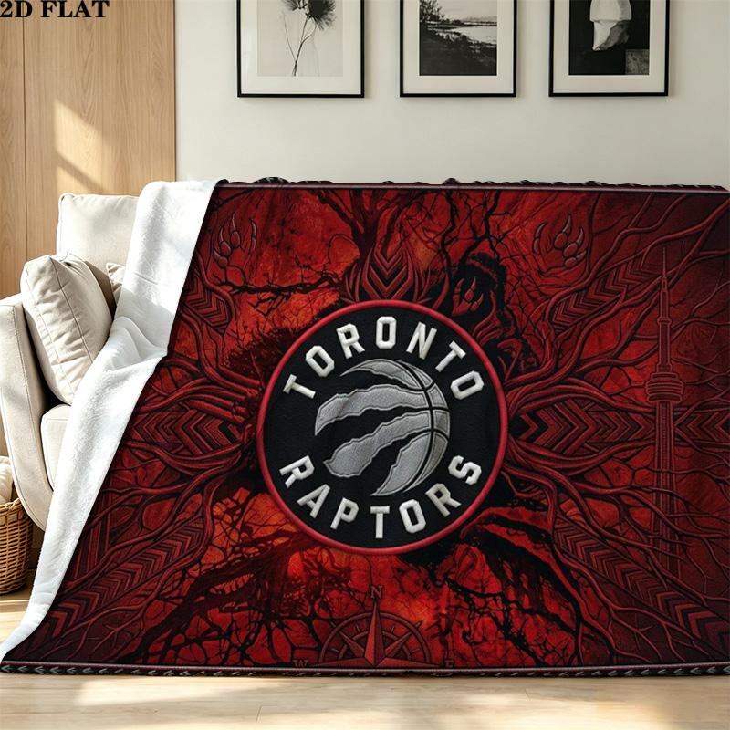 Toronto Raptors Print Flannel Blanket High Quality Warm Comfortable Cover for All Seasons Perfect for Gifts Home Decor