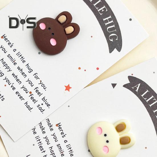 Pocket Hug Rabbit Card Little Pocket Bunny Ornament with Positive Card Pocket Hug Token Inspirational Bunny Card for Family Friends Employee