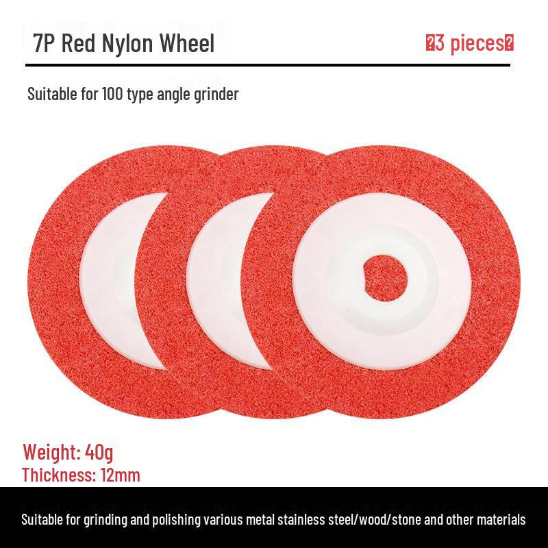 Nylon Fiber Polishing Wheel for Angle Grinder - Metal Grinding, Rust Removal, Stainless Steel and Wire Drawing Disc
