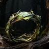 Vintage Plated Bangle Hollow Leaf Unique Ring Ethnic Style Unisex Holiday Gift Ring Irregular Tree Branches Easter Ring Gift New