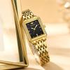 OLEVS Women's Square Gold Watch, Popular Women's Watch, Waterproof Quartz Movement, Analog Business Watch, Sparkling and Stylish, Lightweight, Metal