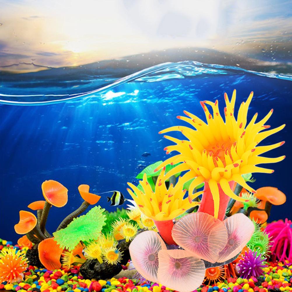 Simulation Silicone Coral for Aquarium Fish Bowl Decoration