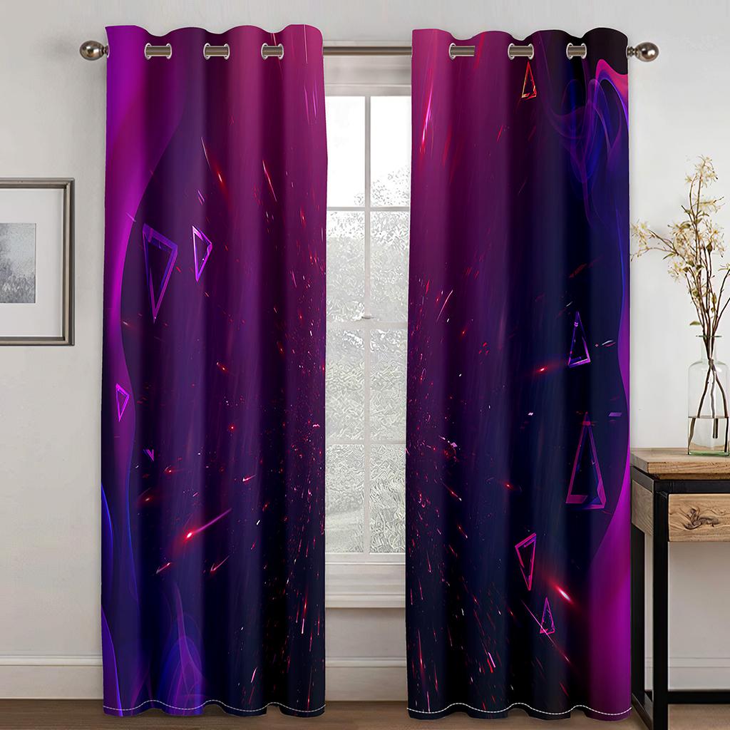 Dynamic 3D Emission Light Fireworks ColorfulWindow Curtains Kids Bedroom Living Room Hall Treatments Kitchen Decor Drapes Blinds