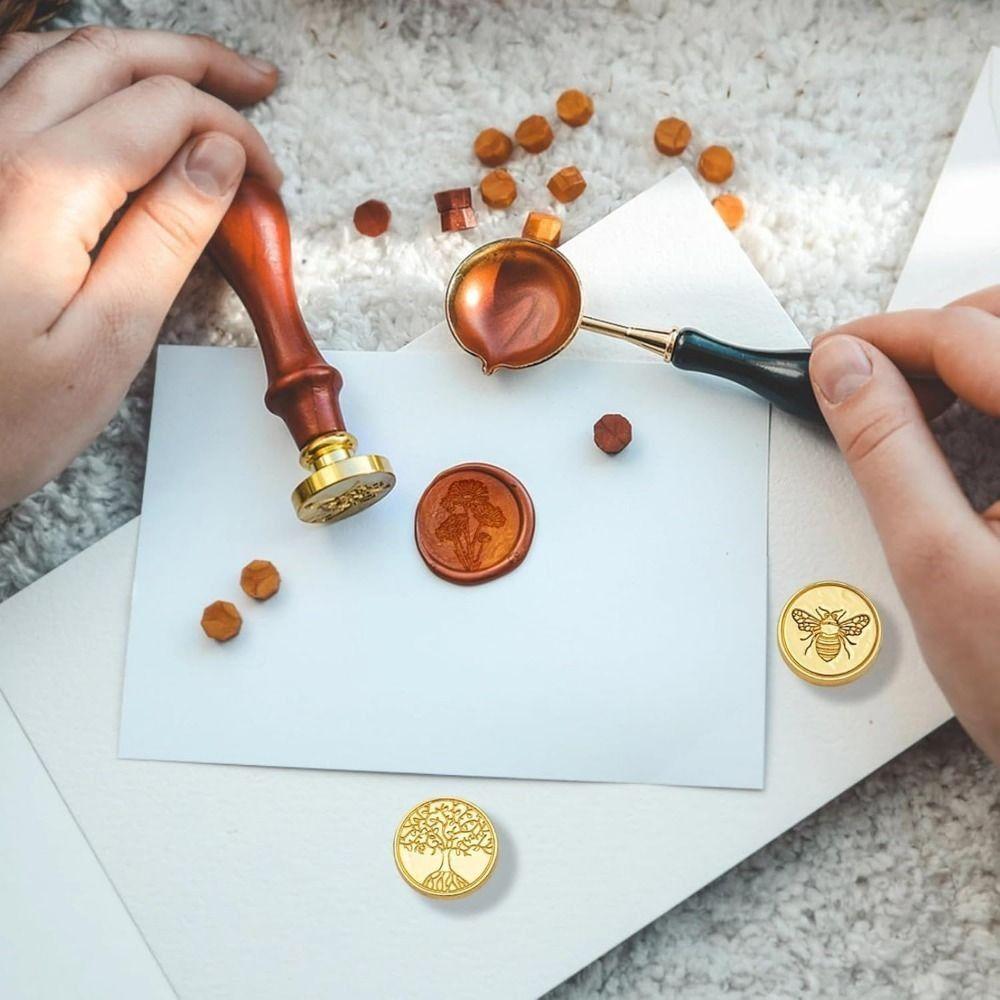 8/10/12Pcs Creative Lacquer Seal Head Stamps Set Enamelled Seal Heads  Invitations Cards Envelopes