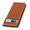Genuine Leather Phone Cover For Google Pixel 7a,Crazy Horse Texture Magnetic Anti-drop Phone Case with Stand Wallet