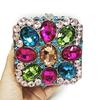 Women's Square Evening Crystal Clutch Bag Large Diamond Dinner Clutch Hollow Out Banquet Rhinestone Handbag Special Occasions