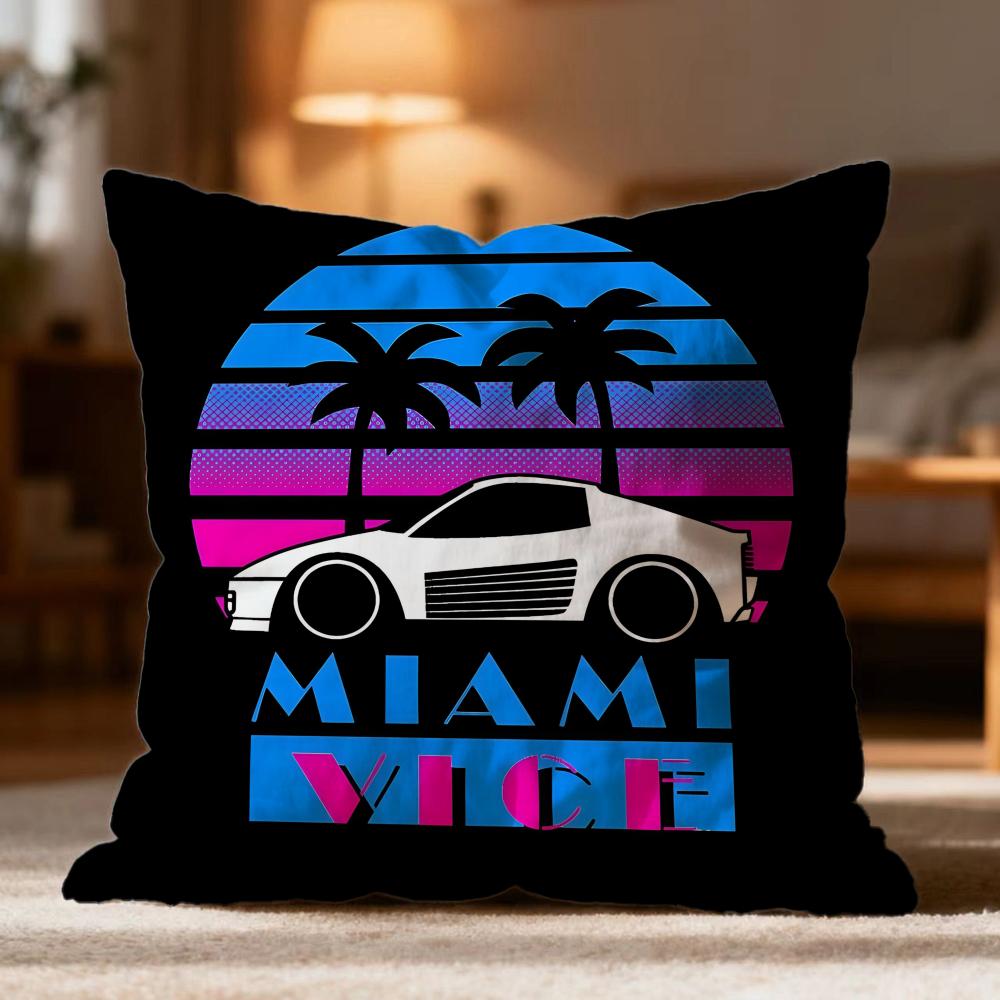 Hot MMiami Viceer Cushion Cover Soft Washable Pillow Case Multi-Scene for Couch Bed Travel Office Use
