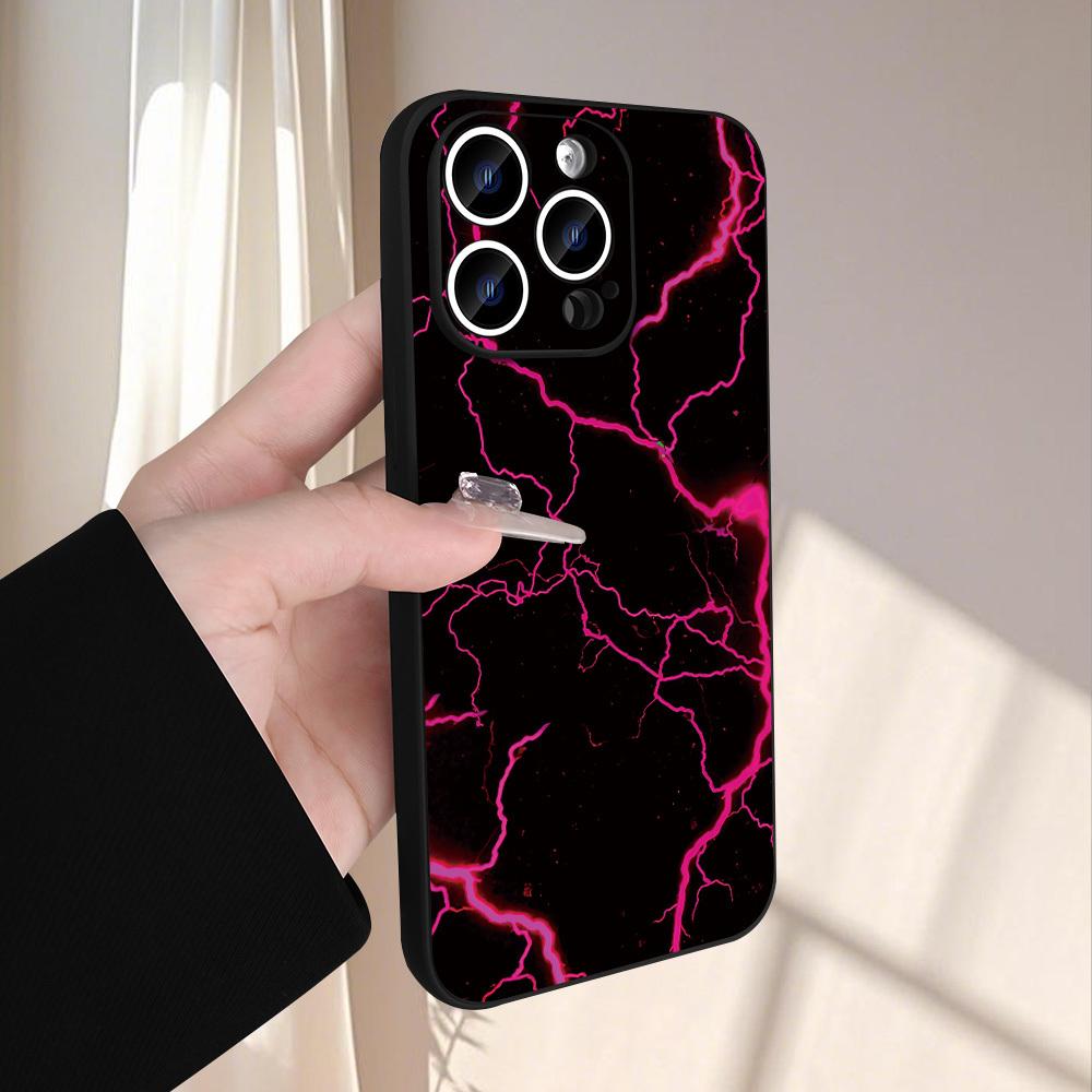 Pink Black lightning Phone Case For Samsung Galaxy S26 ULTRA S25 S24 S23 S22 S21 S20 Ultra Plus FE S10 Note 20 10 9 Plus Cover