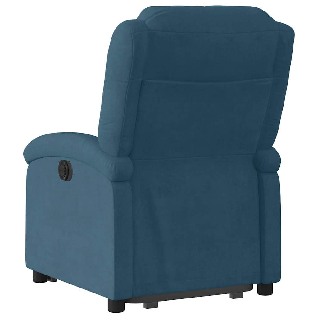 Recliner with Rising Aid Blue Velvet