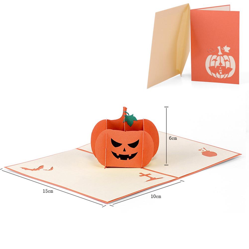 

DIY 3D Halloween Series Handcraft Greeting Card Kids Toy Pumpkin#0