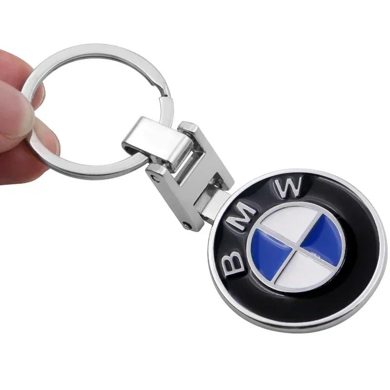 2025 Hot For BMW 1pc Car Badge Emblem Keychain Metal Car Key Ring Car Decoration Keychain For Bmw E46 E90 E60 E39 F30 E36 F10 F2