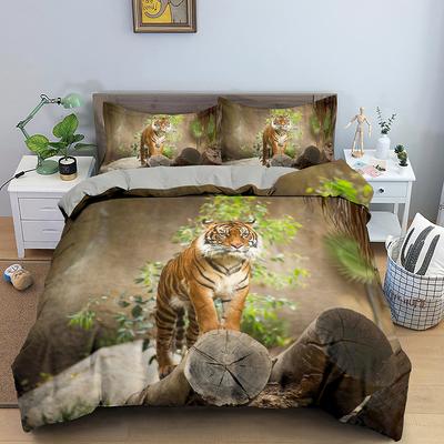 Tiger Wildtier Bettwäscheset Jungen Mädchen Einzelbett Queen-Size Bettbezug Kissenbezug Bett Kinder Erwachsene Mode Heimtextil