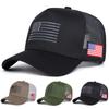 Unisex American Flag Embroidery Baseball Net Caps Spring and Summer Outdoor Adjustable Casual Hats Sunscreen Hat Sports Cap
