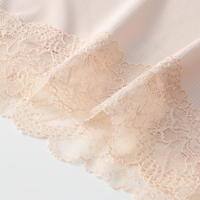 Sexy Ice Silk Underwear for Women Thin Mid-waist Pure Cotton Crotch Seamless Lace Edge Breathable Triangle Panties