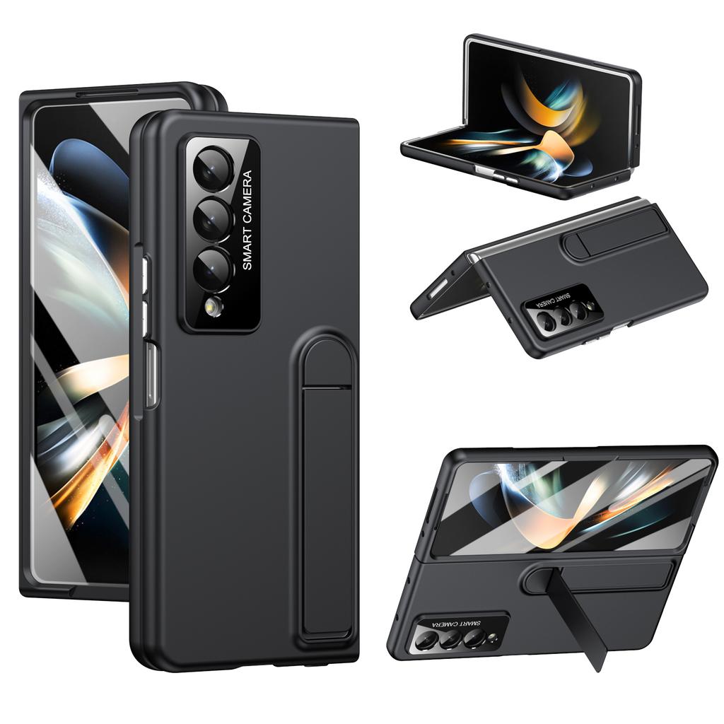 For Samsung Galaxy Z Fold4 5G Case Foldable Kickstand Skin-Touch PC Phone Cover Built In Screen Protector