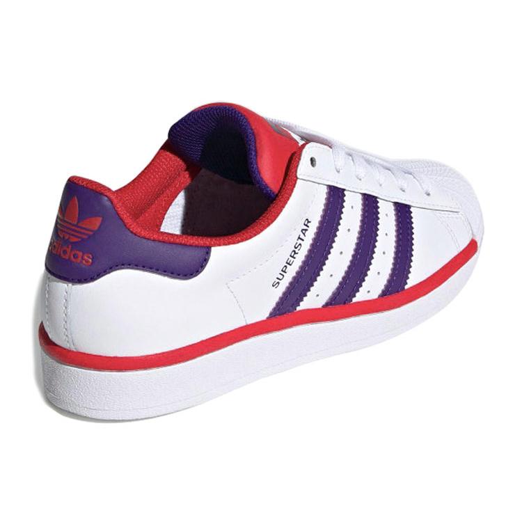 adidas Scarpe da Skateboard Basse Originals J Ammortizzate per Bambini Bianco Viola Rosso Adolescenti FV3666