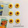10 ovale Kühlschrankmagnete aus Kunststoff mit Sonnenblumenmotiv für die Dekoration von Küche und Esszimmer