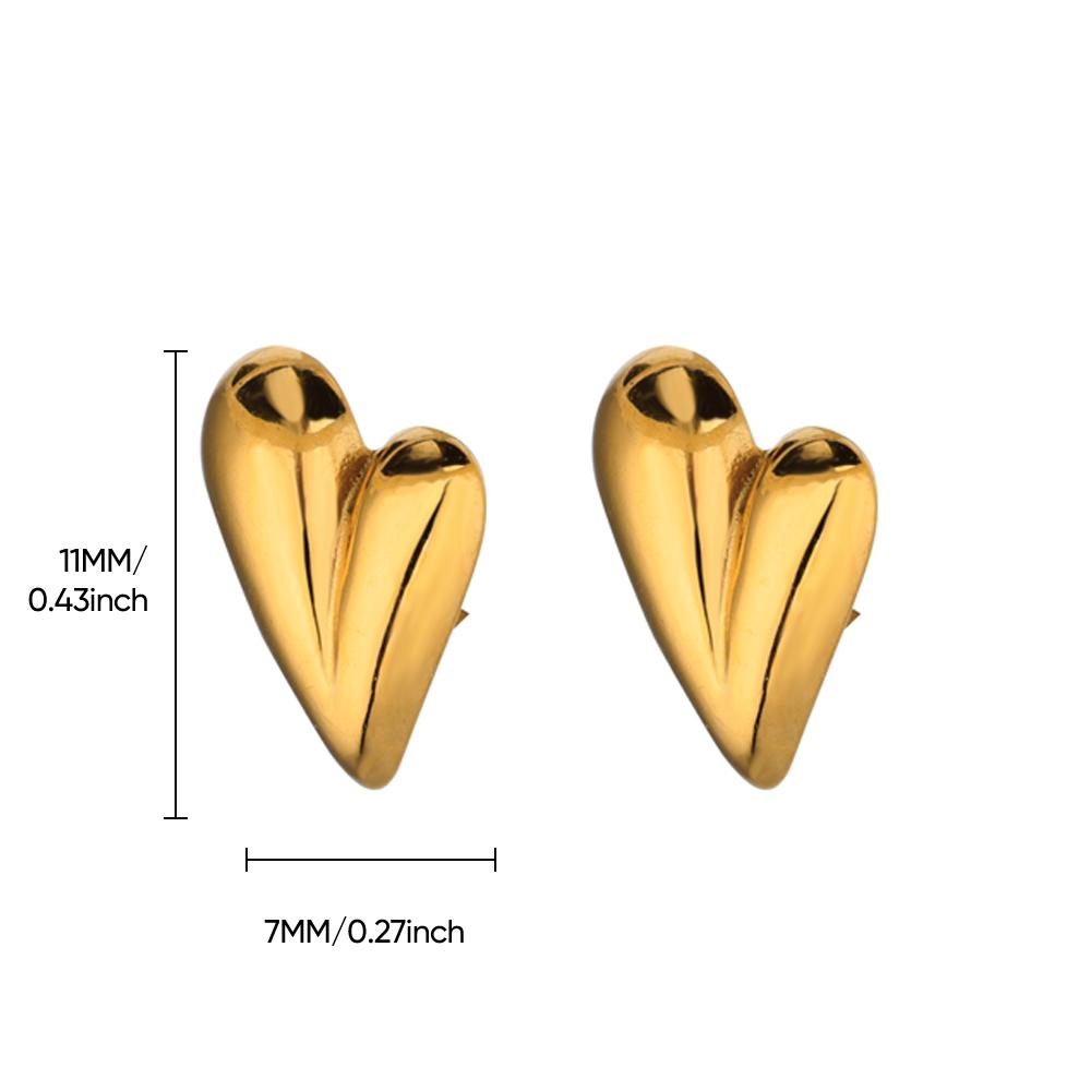 

Stainless Steel Irregular Heart Earrings For Women Gold Color Aesthetic Earring Wedding Christmas Fashion Jewelry Accessories