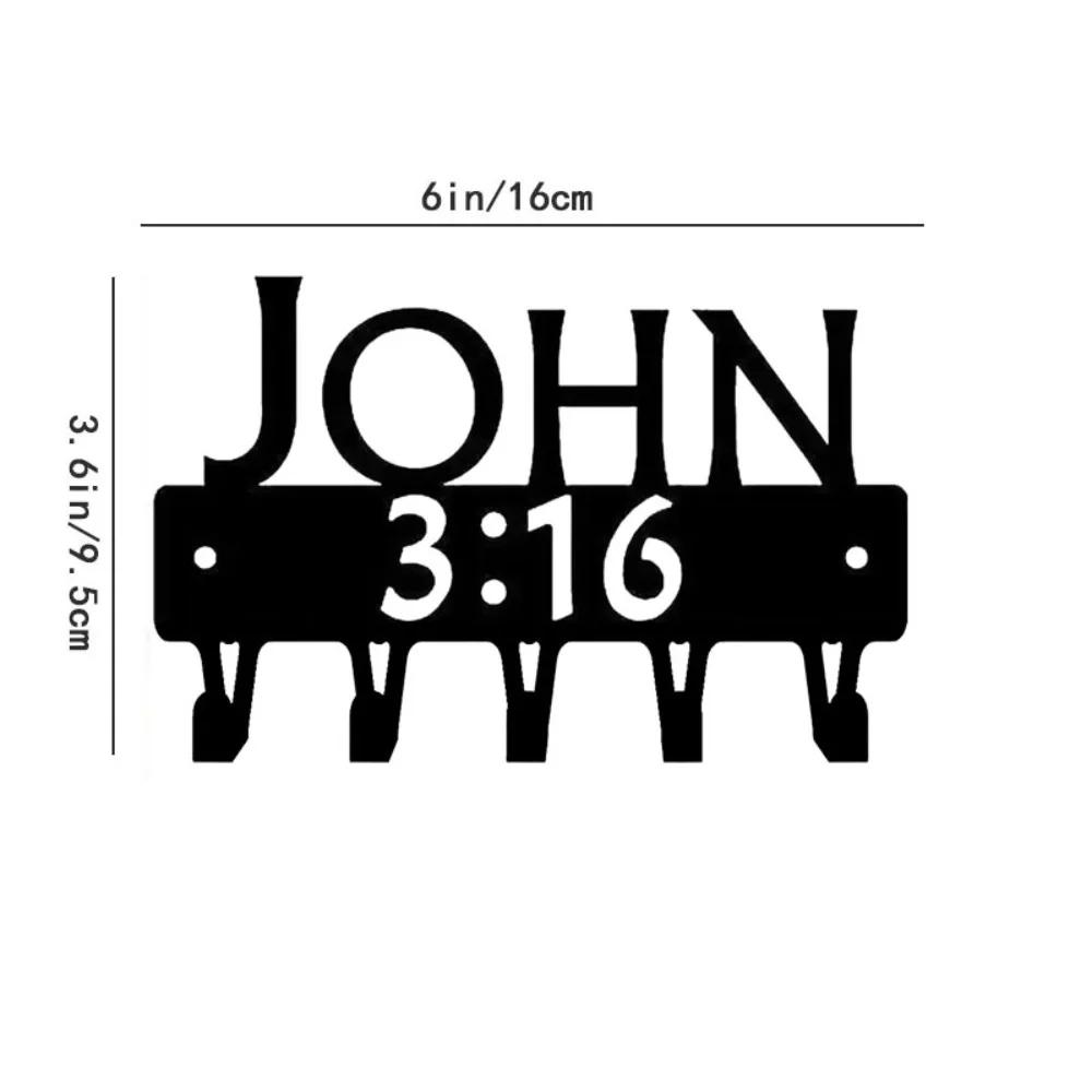 

Иоанн 3:16 Библейских писаний христианская подставка для ключей - 6 дюймов/9 дюймов в ширину настенный декоративный держатель для ключей крючок светло-серый