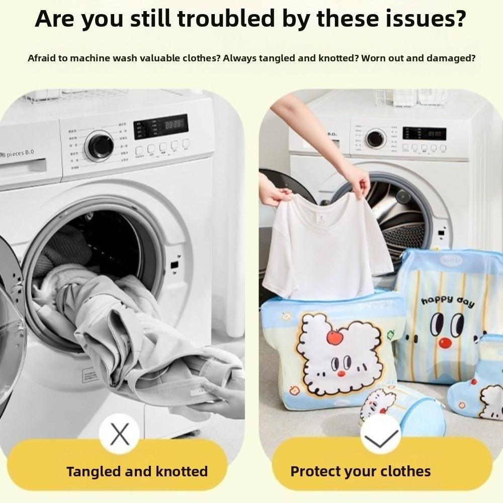 4pcs /set Thickened Laundry Bag Fine Mesh Travel Clothes Organizer Lingerie Wash Bags  Bedroom