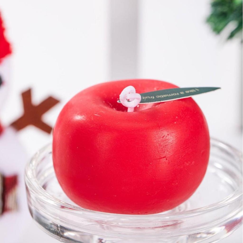 Handmade Apple Scented Candle - Christmas Eve Shape Gift