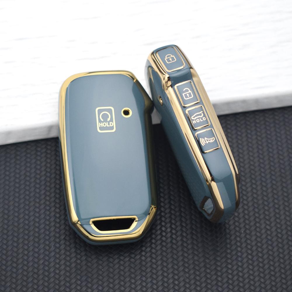5 Buttons TPU Car Key Cove for Kia Seltos Sportage K5 Sorento Cerato KX5 Niro Forte K3 Optima Soul Tellurider Car Key Fob Bag