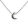 S925 Sterling Silver Crescent Moon Necklace: Cool and Aloof, High-End, Niche Ins Style with Snake Bone Chain