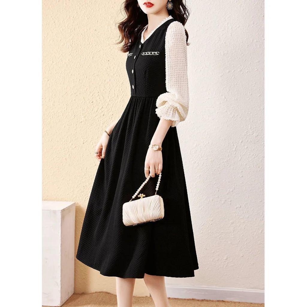 2026 Spring Forest Style Plus Size Women's Slim Fit A-Line Dress - Flattering and Fashionable
