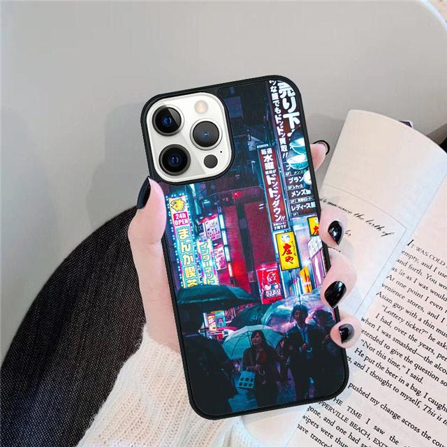 Japanese streets Tokyo Neon Wonderland phone Case For iPhone 16 15 14 Plus X XR XS apple 16 11 12 13Pro Max coque