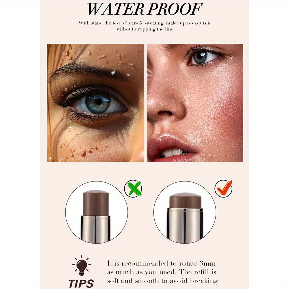 Rouge-Highlighting- und Konturierungsstift, aufhellender, matter Konturierungs-Stereostift für das Gesicht, Concealer, Rouge-Konturcreme, multifunktionaler Make-up-Stift