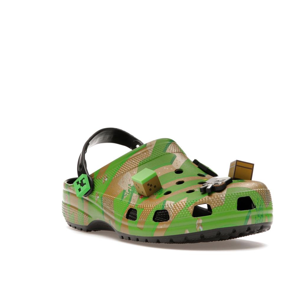 Crocs Classic Elevated Clog X Minecraft Grass Block Green Unisex 208472-90H