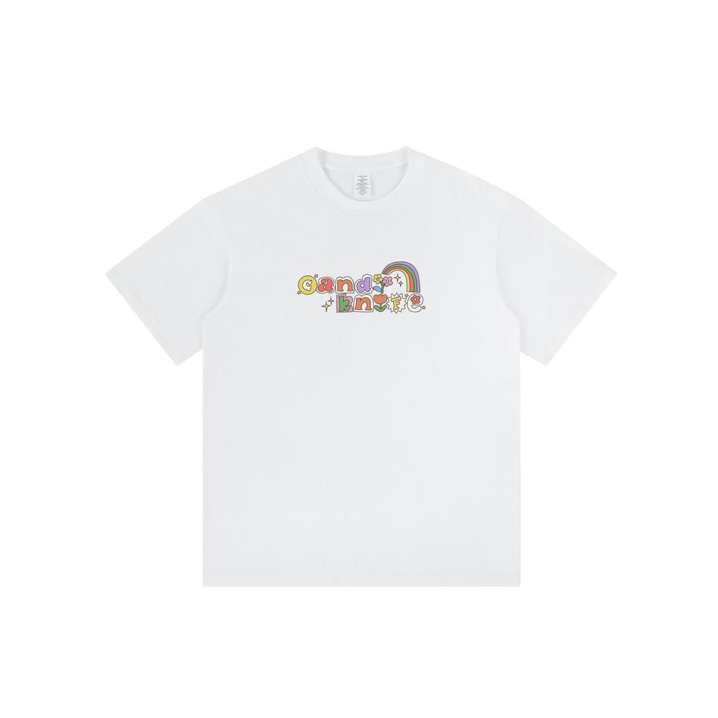 Tide Pure Cotton Unisex T-Shirt - Fun Letter Cartoon Print, Loose Fit, Unique Design