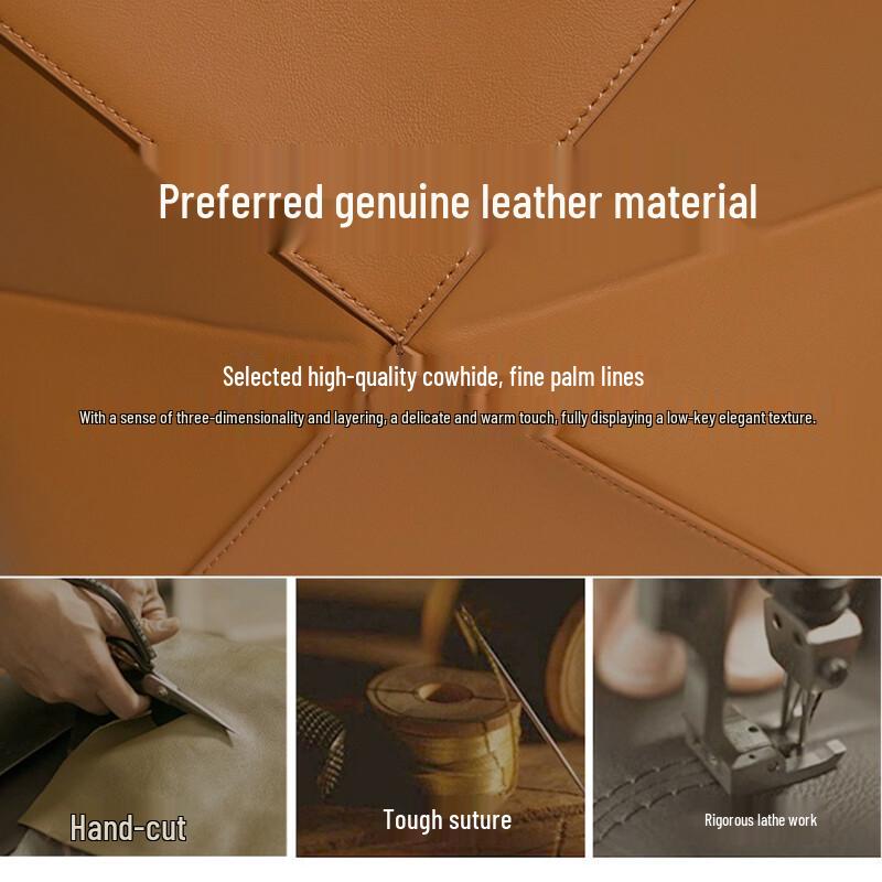 Douxiaozhu Puzzle Geometrická Deformovatelná Hovězí Kůže Skládací Tote Taška přes Rameno