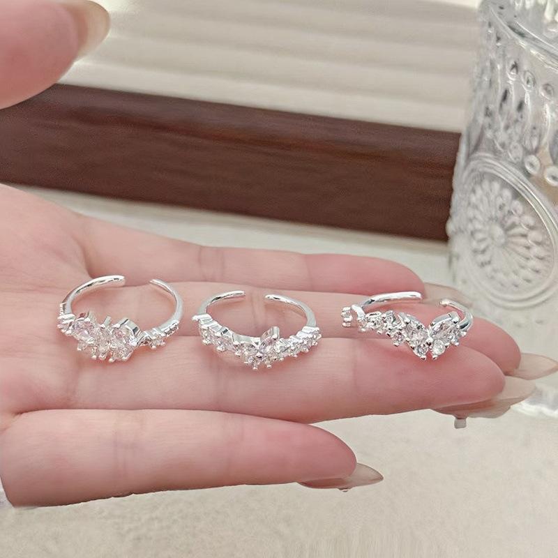 Super Immortal Zircon Butterfly Open Ring Female Simple Personality Temperament Exquisite Elegance Niche High-End Ring