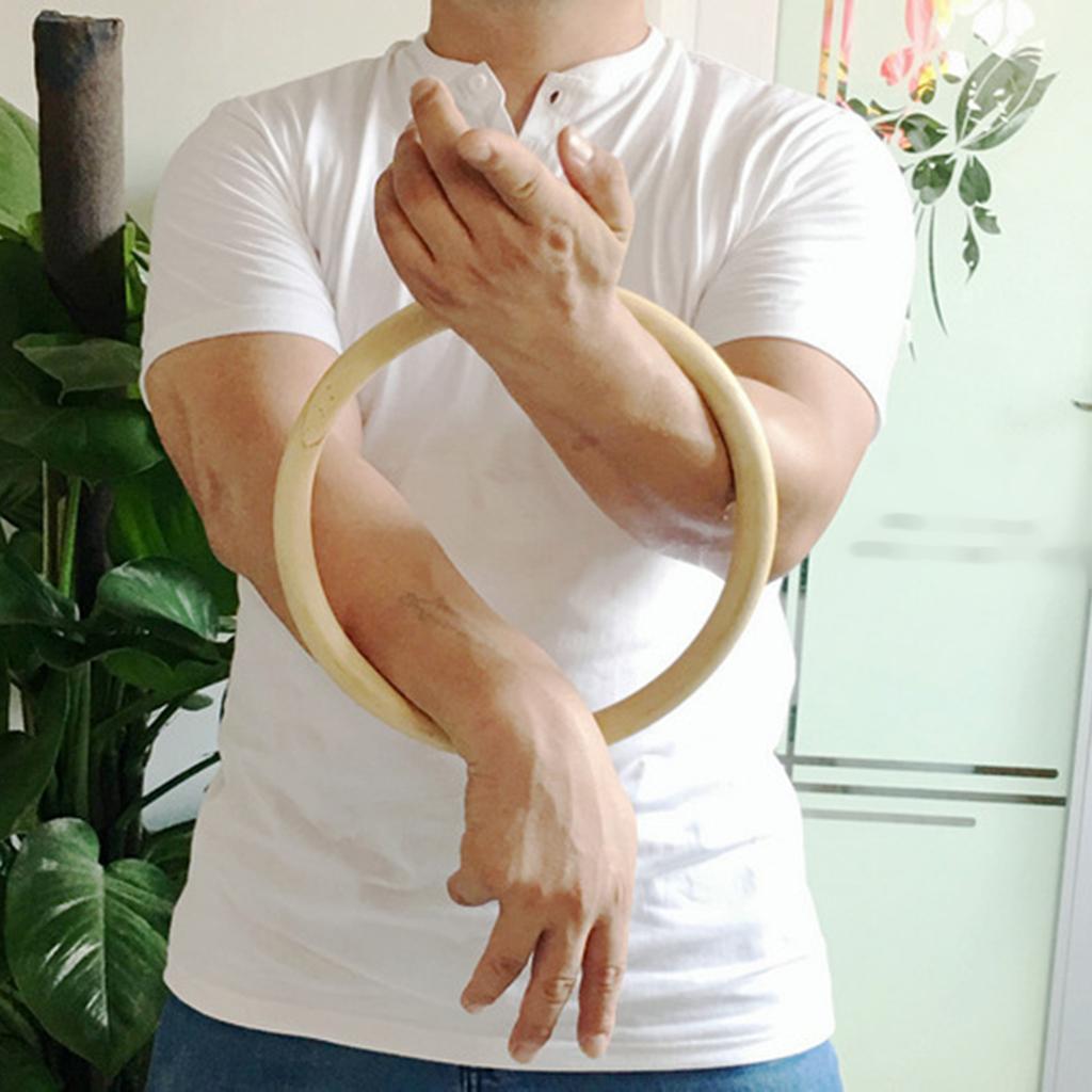 Natural Wood Rings Traditional Chinese Wing Chun Rings for Wing Chun Martial Art Conditioning Hand Strengthening