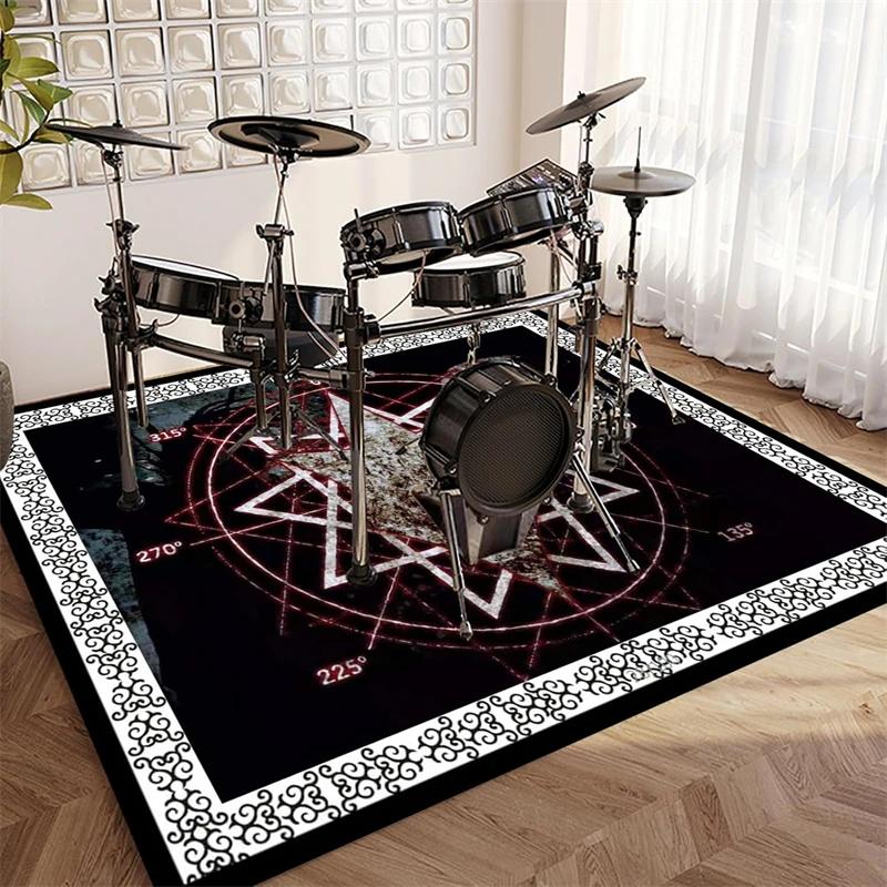 Drum Carpet Rug Soundproof Blanket Professional Rectangle Electronic Jazz Kit Floor Mat For Bass Drum Musical Instrument Mat
