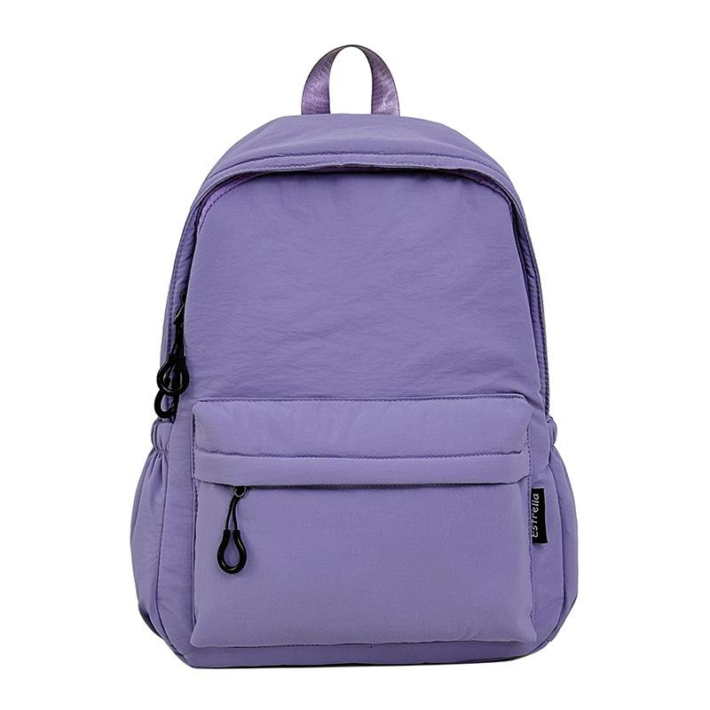 Schoolbag Japanese schoolbag male college student simple solid color junior high school student travel backpack female large capacity high school