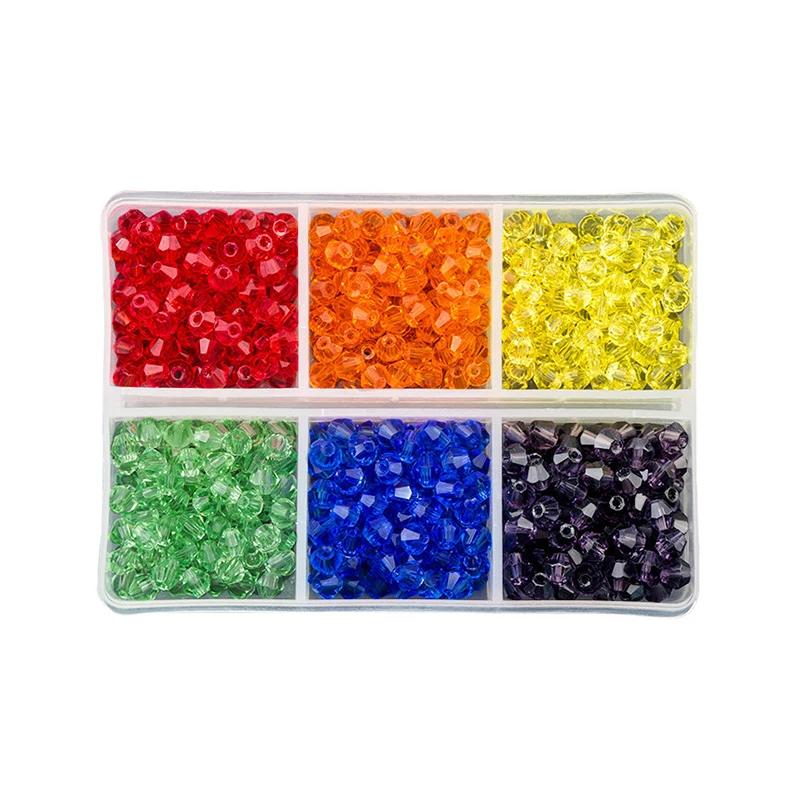 600pcs/lot 4mm Plated Color 5238 Bicone Beads Loose Spacer Beads Austria Jewelry Beads for Sewing Diy Supplies Jewelry Making