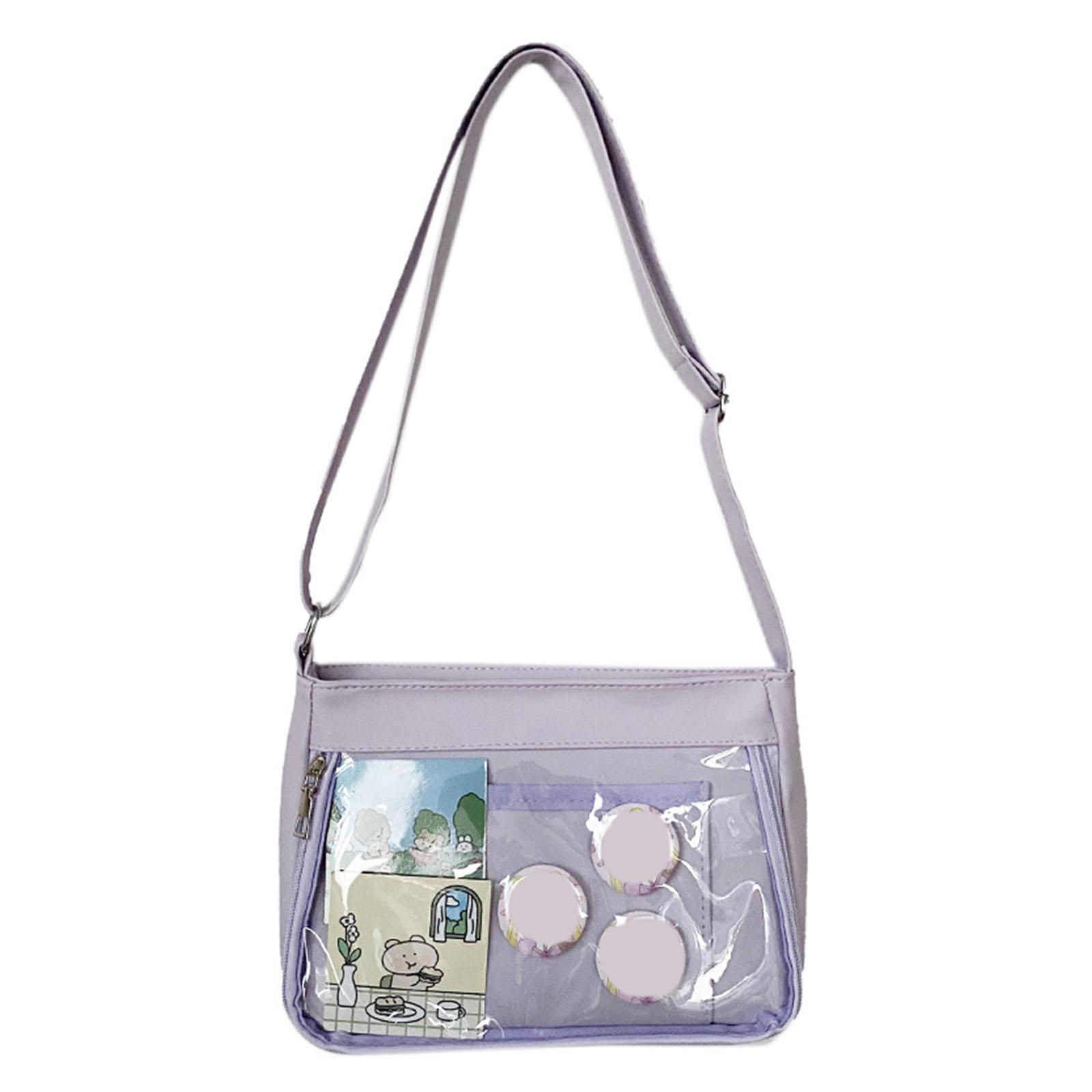 

Жіноча сумка Harajuku Ita Прозора кишенькова сумка Itabag High School Girls Uniform JK Crossbody Shoulder Bag фіолетовий