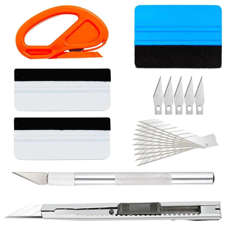 Pro Car Vinyl Wrap Tools Kit Rubber Squeegee Mini Scraper for Auto Window Tint Film Sticker Install Accs