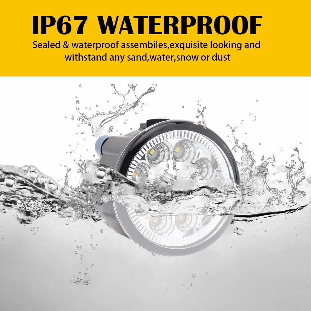Fog Lights LED Fog Light for Nissan QASHQAI J11 ROGUE 2015 2016 2017 Car Front Bumper Light Chrome Fog Lamp Cover Grill Bezel