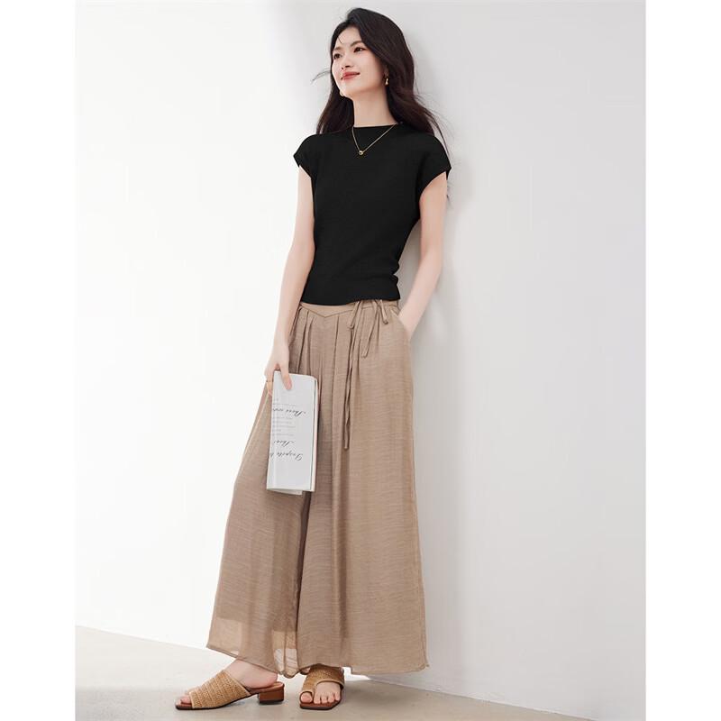 Women's Sleeveless T-Shirt & Wide-Leg Pants Two-Piece Set