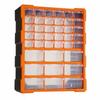 Parts Organizer Cabinet Transparent with Removable Dividers Solid Components Storage
