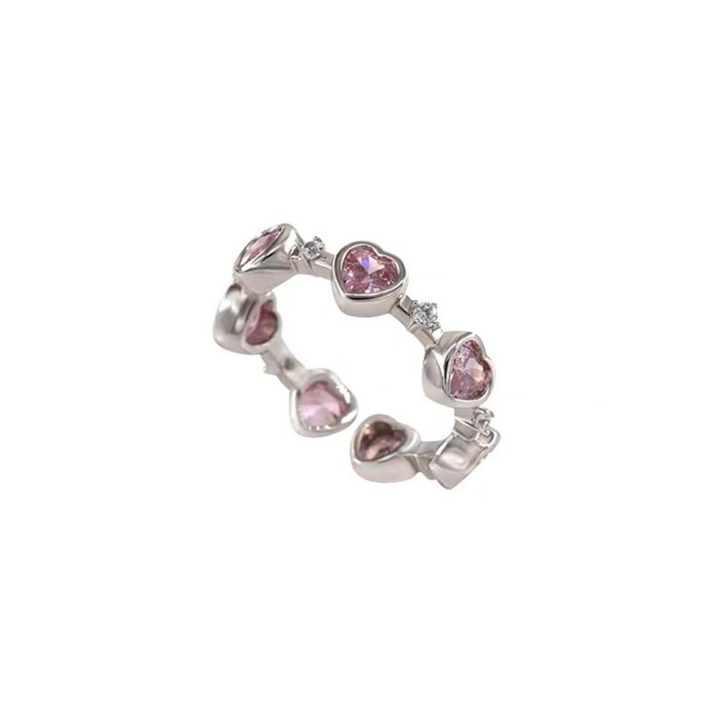 

Відкриті кільця у формі серця для жінок Корея Геометричні Кристал Місячний камінь Готична каблучка Пальцевий аксесуар Y2K Модні Естетичні Прикраси Подарунок