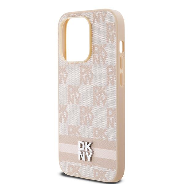 Dkny Dkhcp14Lpcptssp Iphone 14 Pro6.1 Różowy/Pink Hardcase Leather Checkered Mono Pattern & Printed Stripes