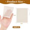 50 Pcs Muslin Drawstring Bags Reble Tea Bags Natural Cotton Unbleached Small Cheese Cloth Bag for Cooking Straining Soup Sachet Coffee Tea Brew Spice