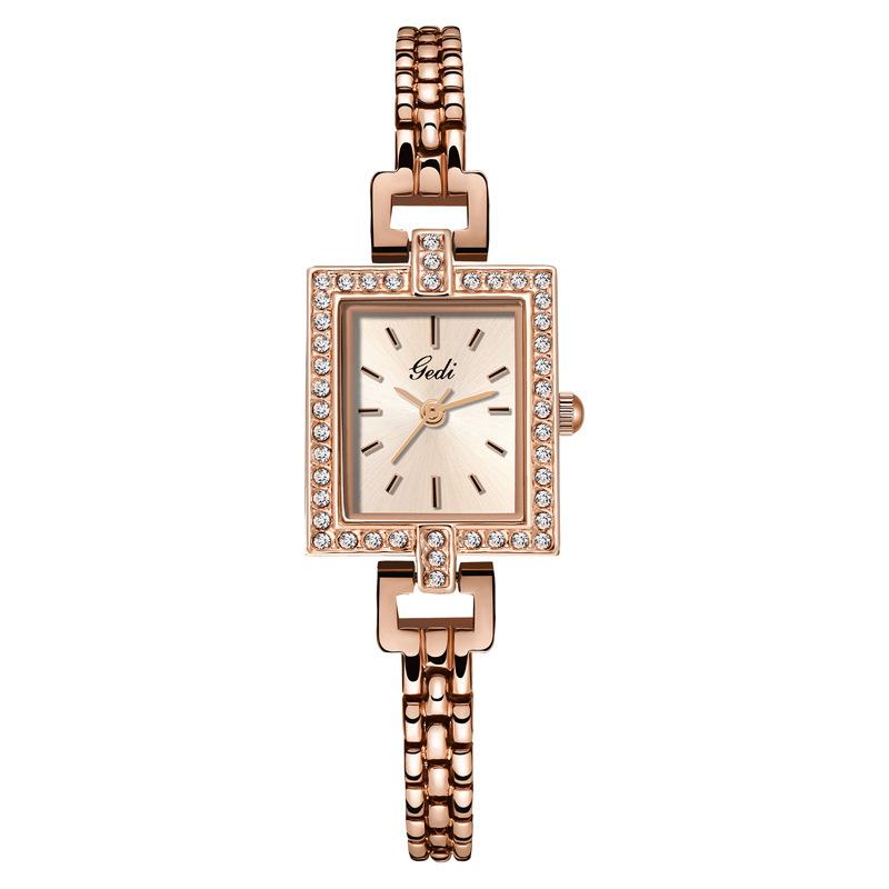 High Value Alloy Bracelet Watch Medieval Small Square Plate Exquisite Quartz Watch Women'S Small Light Luxury Waterproof Watch